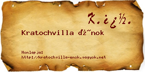 Kratochvilla Énok névjegykártya